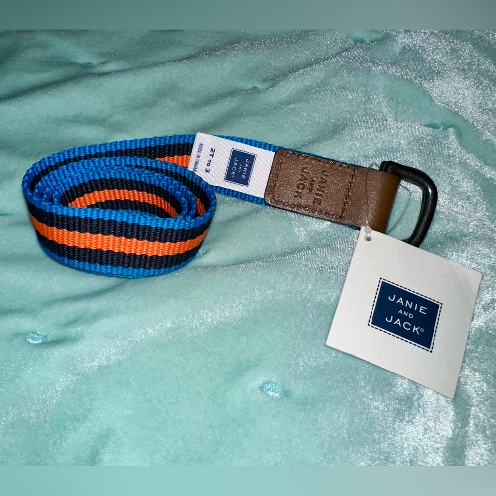Janie and Jack Boys woven belt; size 2T-3